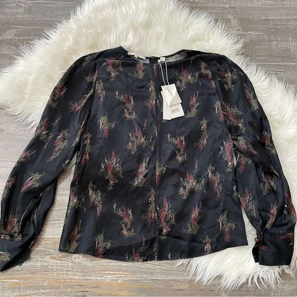 Vince Wisteria Printed Silk Blouse - Picture 2 of 7